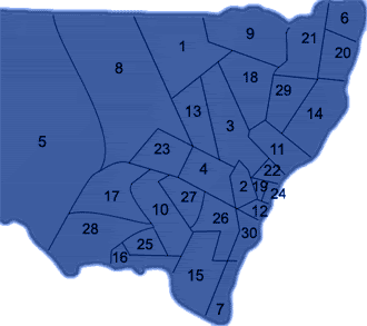 Area map of NSW Country Women's Association groups